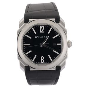 Bulgari Octo Date BGO41S Black 41mm Skeleton Back Men's Watch